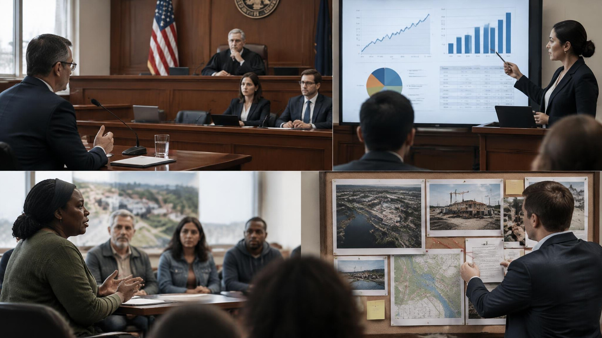 courtroom hearing scene