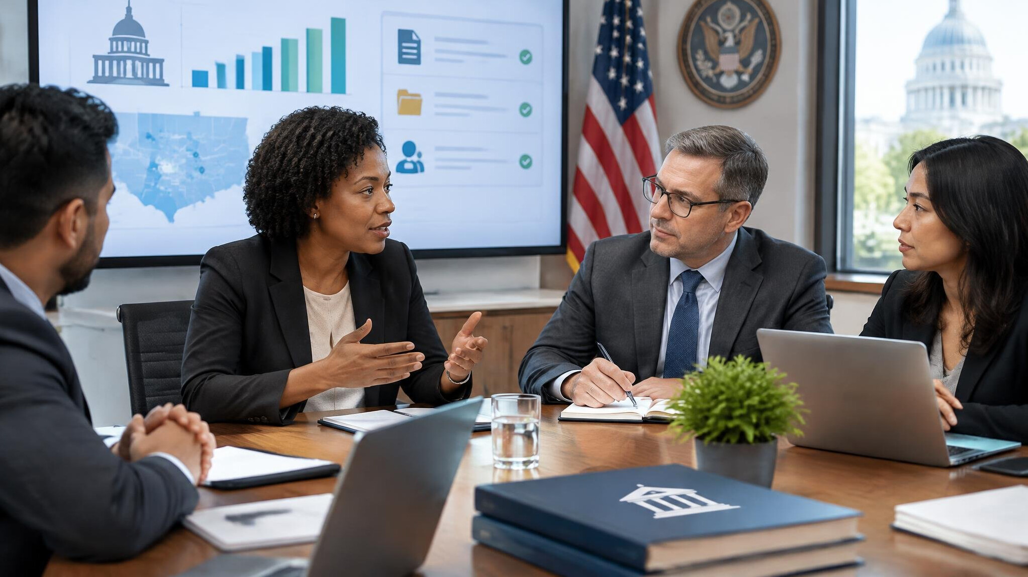 public officials discussing transparency